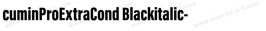 cuminProExtraCond Blackitalic字体转换